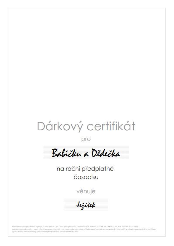 Darovací certifikát